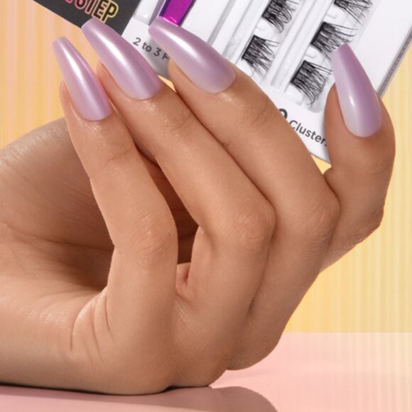 Kiss Glazed Donut Light Purple Nails Long Length - Picture 3 of 6